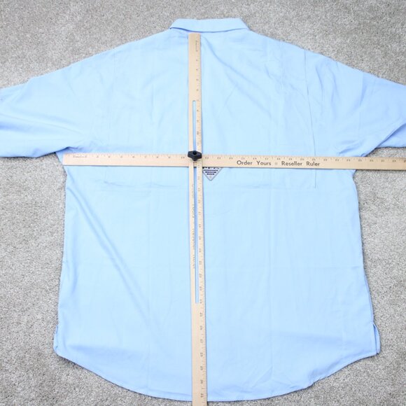 Columbia PFG Shirt NWT Mens Large Blue Tamiami II Fishing Performance S/S Button - Picture 13 of 16